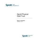 Sprott Physical Gold Trust Earnings